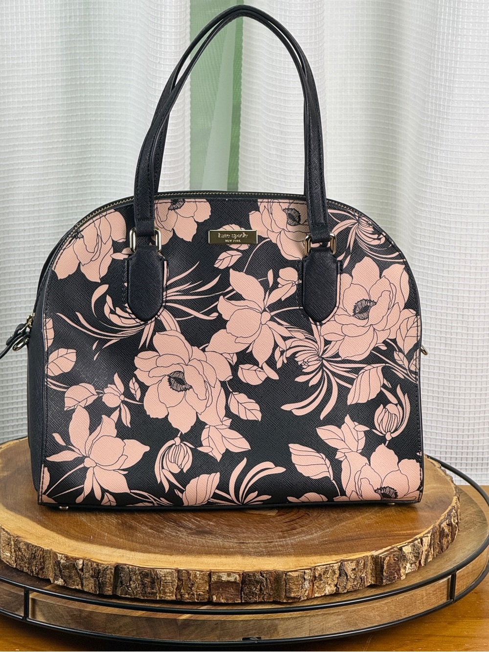 NEW Kate Spade Floral Satchel Bag Floral w/ Crossbody Laurel Way Reiley Gardenia
